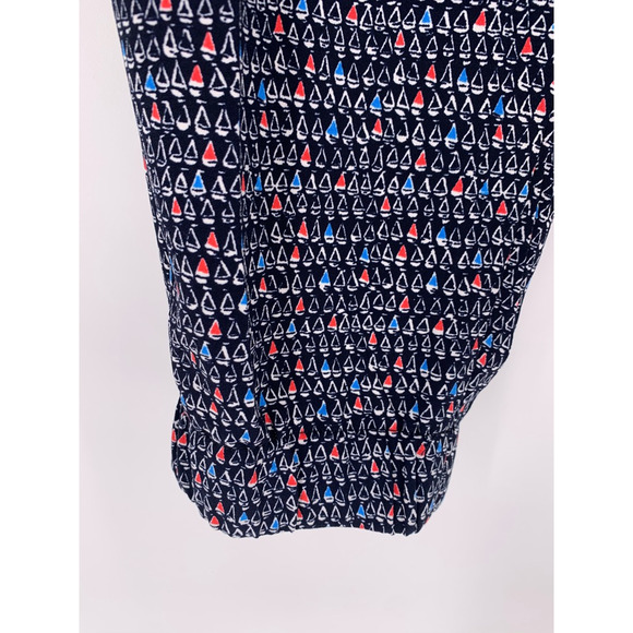 TALBOTS Sailboat Print Elastic Cuff Pants Nautical Sailing Boat Novelty 10 - Picture 4 of 10